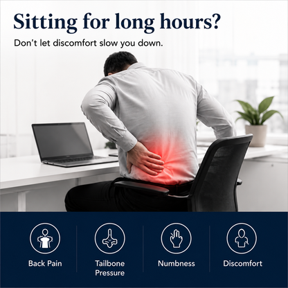 ComfortGrid™ Premium Gel Seat Cushion | Office, Car & Home