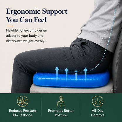 ComfortGrid™ Premium Gel Seat Cushion | Office, Car & Home