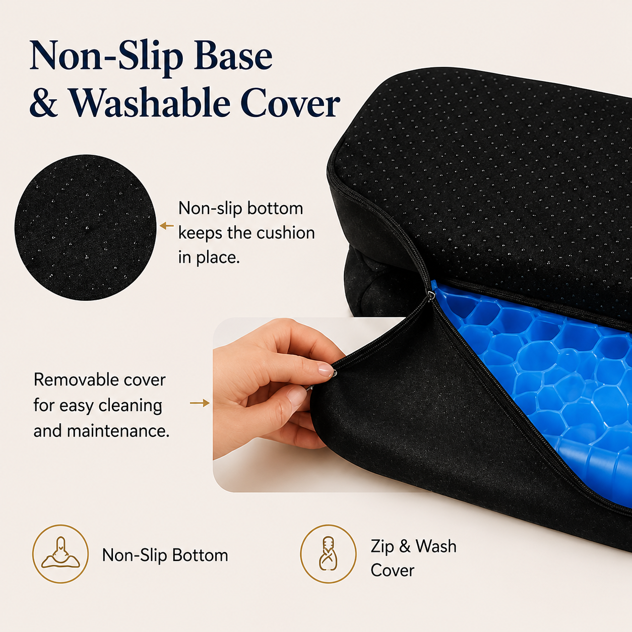 ComfortGrid™ Premium Gel Seat Cushion | Office, Car & Home